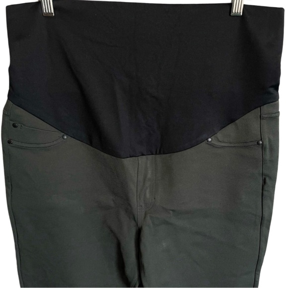 LIKE NEW Liverpool Los Angeles Maternity Olive Green Leggings Size 14 - Picture 3 of 4